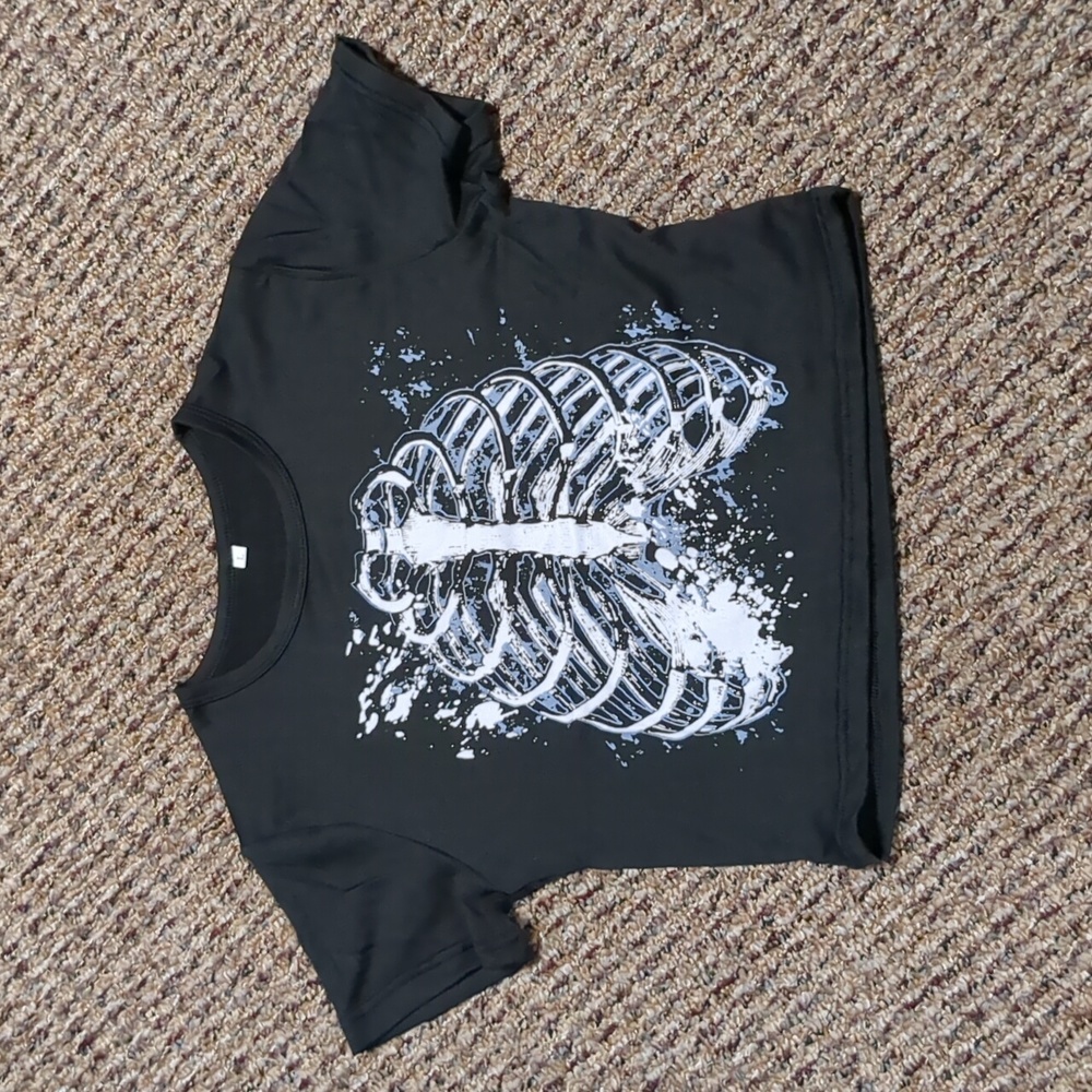 Skeleton Baby Tshirt Crop Top